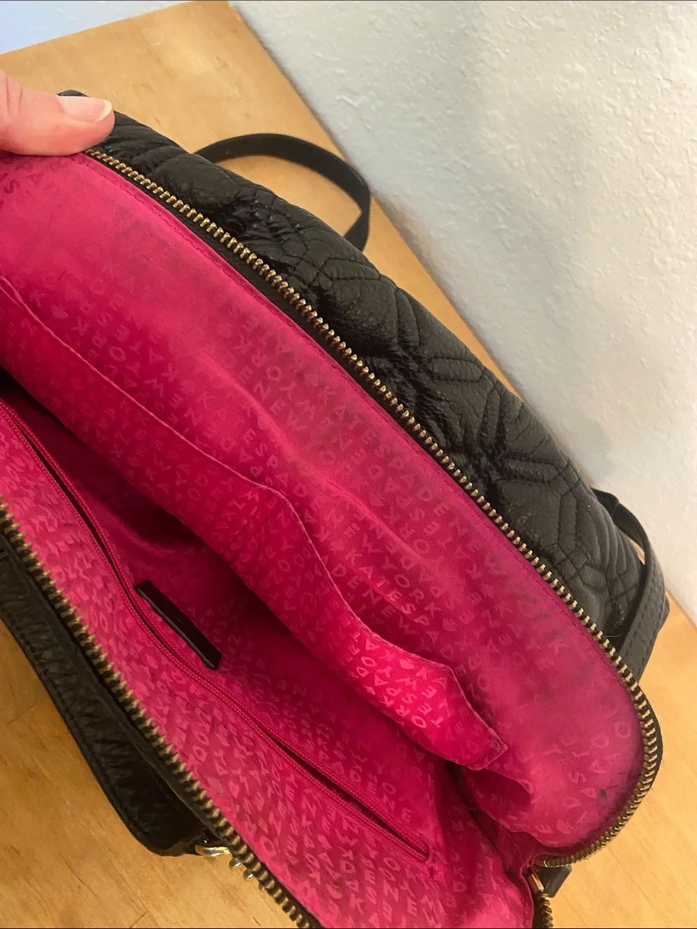 Kate Spade Black Small Rachelle Astor Court Quilted Bag